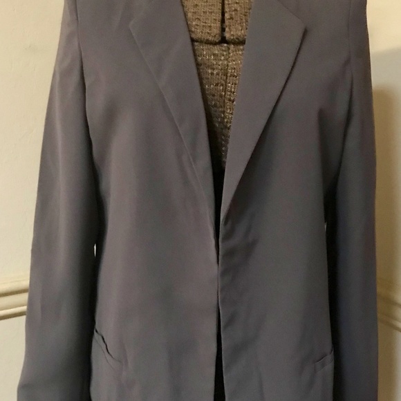 Taupe business blazer with sexy back cut-out L - Picture 2 of 3